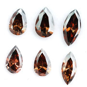 Brown Pear and Marquise Cut Lab Grown Diamonds, Fancy CVD Loose Diamonds for Engagement Rings and Fine Jewelry Design