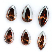 Brown Pear and Marquise Cut Lab Grown Diamonds, Fancy CVD Loose Diamonds for Engagement Rings and Fine Jewelry Design