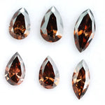Brown Pear and Marquise Cut Lab Grown Diamonds, Fancy CVD Loose Diamonds for Engagement Rings and Fine Jewelry Design