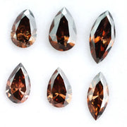 Brown Pear and Marquise Cut Lab Grown Diamonds, Fancy CVD Loose Diamonds for Engagement Rings and Fine Jewelry Design