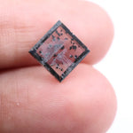 1.78 Ct black and white Square cut lab grown diamond loose stone with elegant step facets and strong contrast sparkle