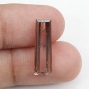 brown color elegant brilliant baguette diamond engagement rings