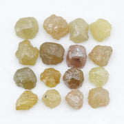 yellow & brown colour rough diamonds in kimberlite rough jewellery