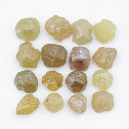 yellow & brown colour rough diamonds in kimberlite rough jewellery