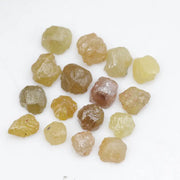 yellow & brown colour rough diamonds in kimberlite rough jewellery