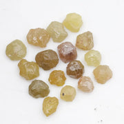 yellow & brown colour rough diamonds in kimberlite rough jewellery