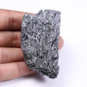 Round black moissanite loose stone with high polish and deep black color