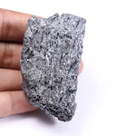 Round black moissanite loose stone with high polish and deep black color
