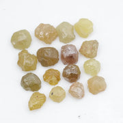 yellow & brown colour rough diamonds in kimberlite rough jewellery