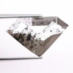  2.44 Ct white and black pentagon cut lab grown diamond loose stone with sharp geometric facets