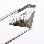  2.44 Ct white and black pentagon cut lab grown diamond loose stone with sharp geometric facets