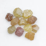 yellow brown and orange colour sell rough diamonds online rough uncut diamonds