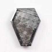 1.65 Ct shield cut black and white lab grown diamond loose stone with bold contrast and geometric sparkle
