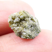 2.92 Ct earth-mined green rough diamond loose uncut rustic diamond for custom jewelry.