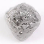 Close-up of natural gray diamond loose stone with subtle sparkle