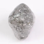 Close-up of natural gray diamond loose stone with subtle sparkle