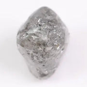 Close-up of natural gray diamond loose stone with subtle sparkle