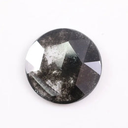 fancy 1.38 Ct round cut black and white lab grown diamond for custom ring design