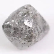 Close-up of natural gray diamond loose stone with subtle sparkle