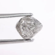 Close-up of natural gray diamond loose stone with subtle sparkle