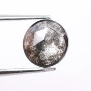 fancy 1.38 Ct round cut black and white lab grown diamond for custom ring design