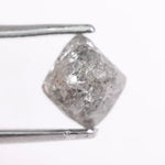 Close-up of natural gray diamond loose stone with subtle sparkle