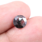 fancy 1.38 Ct round cut black and white lab grown diamond for custom ring design