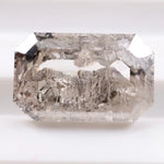 2.90 Ct emerald cut lab grown brown diamond, fancy loose diamond with elegant facets for handmade ring and custom jewelry designs