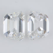 tapered emerald cut lab grown diamond pair, lab created diamond, loose diamond , white diamond 