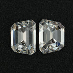 tapered emerald cut lab grown diamond pair, lab created diamond, loose diamond , white diamond 