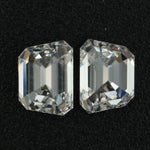 tapered emerald cut lab grown diamond pair, lab created diamond, loose diamond , white diamond 