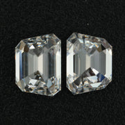 tapered emerald cut lab grown diamond pair, lab created diamond, loose diamond , white diamond 