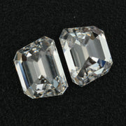 tapered emerald cut lab grown diamond pair, lab created diamond, loose diamond , white diamond 