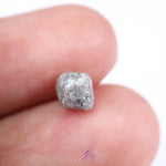 Close-up of natural gray diamond loose stone with subtle sparkle
