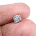 Close-up of natural gray diamond loose stone with subtle sparkle