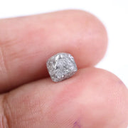 Close-up of natural gray diamond loose stone with subtle sparkle