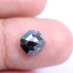 natural salt and pepper diamond asscher cut diamond, salt and pepper engagement ring, asscher cut diamond ring vintage, asscher cut diamond settings, 2ct natural diamond ring price.