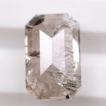 2.90 Ct emerald cut lab grown brown diamond, fancy loose diamond with elegant facets for handmade ring and custom jewelry designs