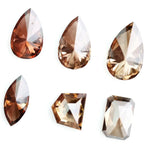 Cognac and Champagne Brown Lab Created Diamonds mix shapes pear marquise emerald pentagon cut loose stones