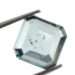 blue color sparkling diamond rings round style