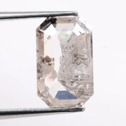 2.90 Ct emerald cut lab grown brown diamond, fancy loose diamond with elegant facets for handmade ring and custom jewelry designs