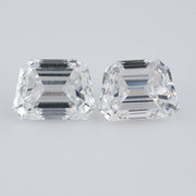 tapered emerald cut lab grown diamond pair, lab created diamond, loose diamond , white diamond 