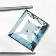 blue color beautiful diamond rings square design