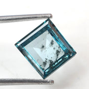 blue color beautiful diamond rings square design