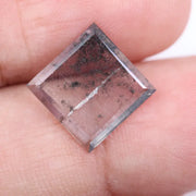 1.35 Ct black and white square cut lab grown diamond, fancy loose diamond with unique contrast sparkle for custom jewelry and rings