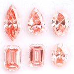 Loose fancy pink lab grown diamonds in marquise, pear, oval and emerald step cuts, perfect lab created diamonds for fine jewelry making, engagement rings and custom jewelry designs.