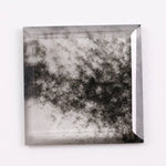 3.34 Ct black and white square cut lab grown diamond with strong contrast sparkle for custom jewelry and engagement ring