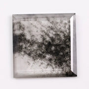 3.34 Ct black and white square cut lab grown diamond with strong contrast sparkle for custom jewelry and engagement ring