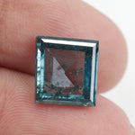blue color beautiful diamond rings square design