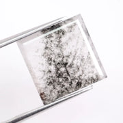 3.34 Ct black and white square cut lab grown diamond with strong contrast sparkle for custom jewelry and engagement rings